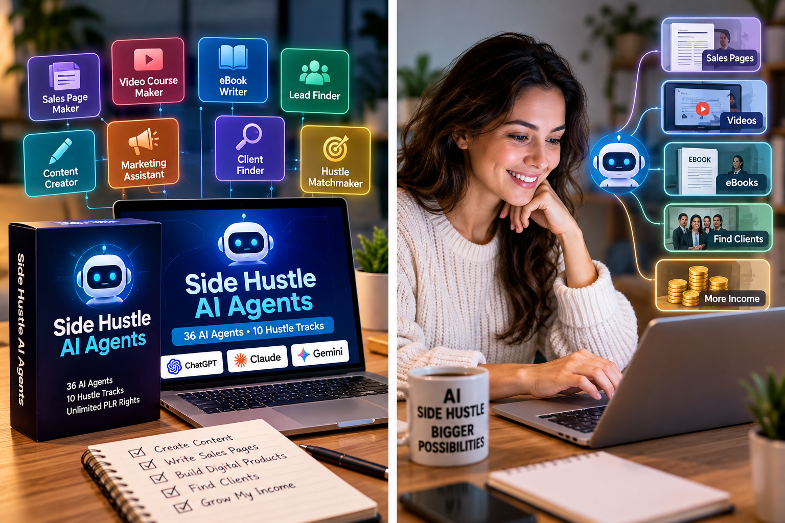 Side Hustle AI Agents toolkit for AI-powered online business
