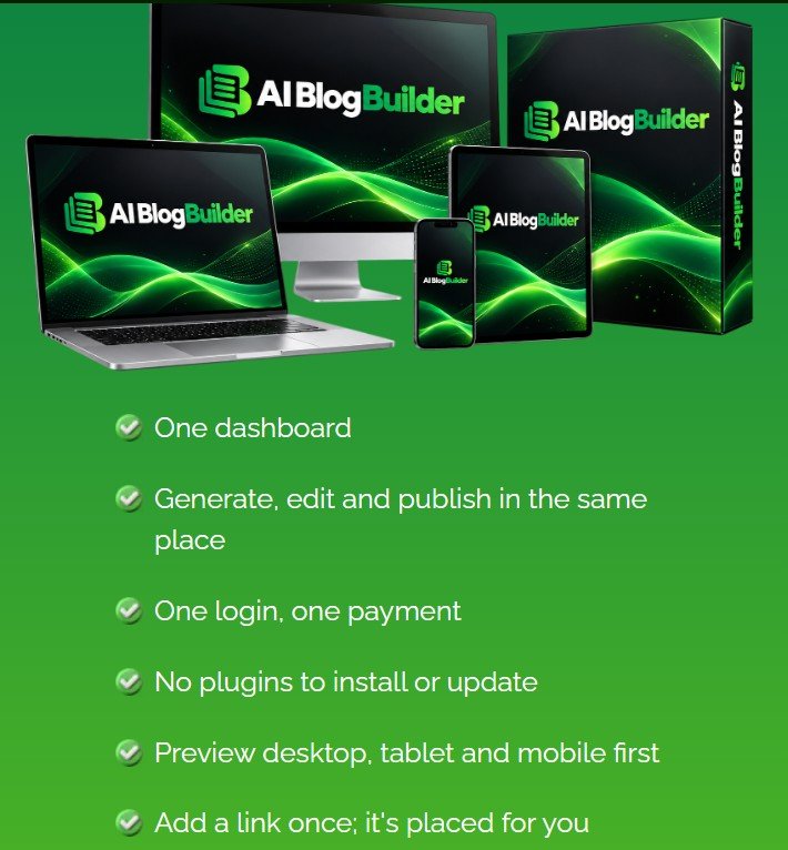 AI BlogBuilder automated blogging and SEO tools
